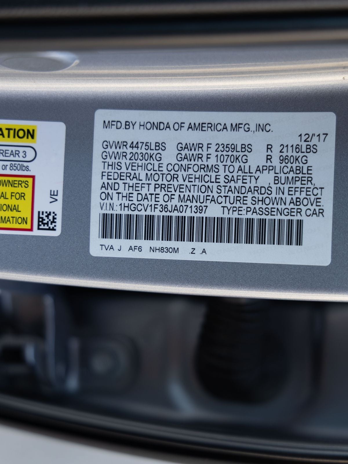 2018 Honda Accord Sport