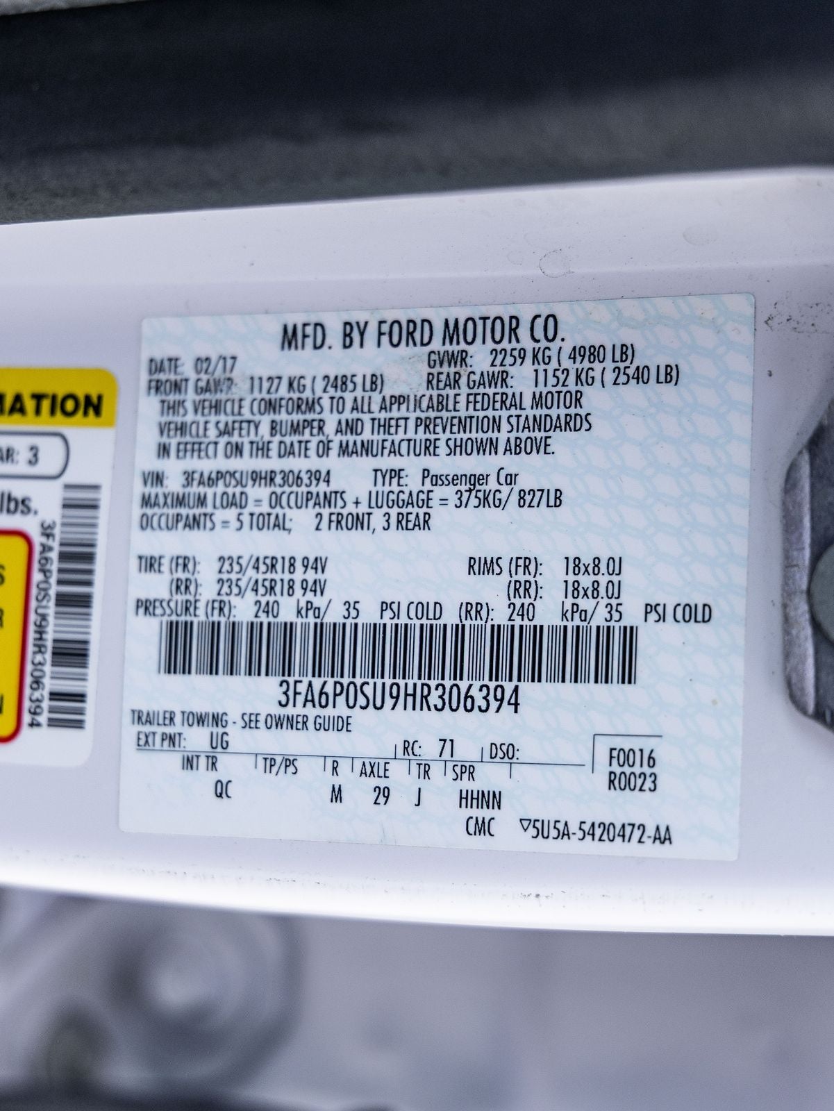 2017 Ford Fusion Energi Platinum