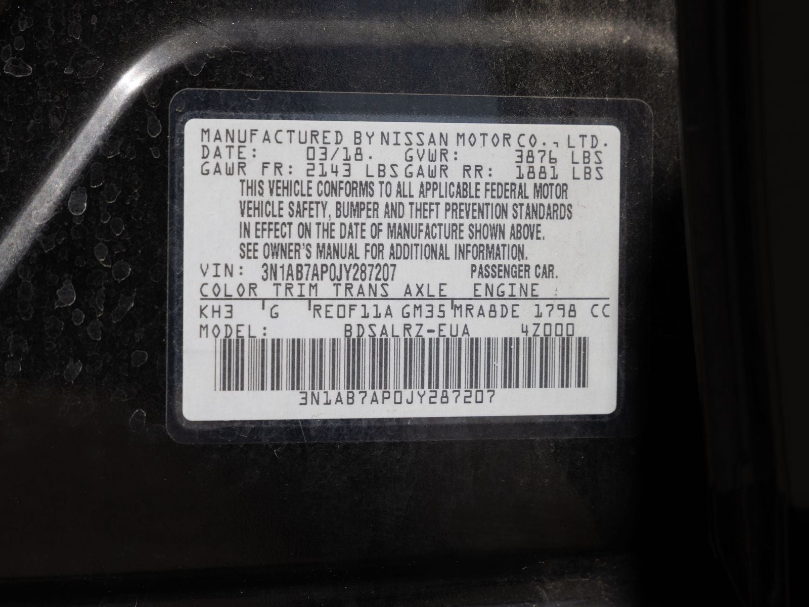 2018 Nissan Sentra SR