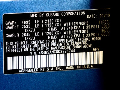 2019 Subaru Outback 2.5i Limited