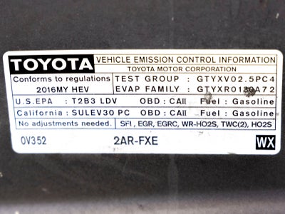 2016 Toyota Camry Hybrid XLE