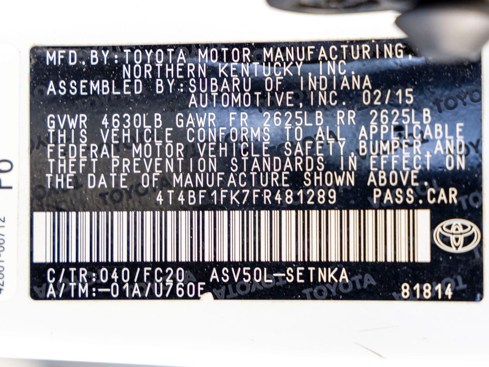 2015 Toyota Camry LE