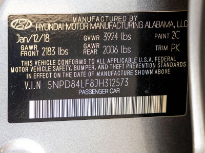 2018 Hyundai ELANTRA Value Edition