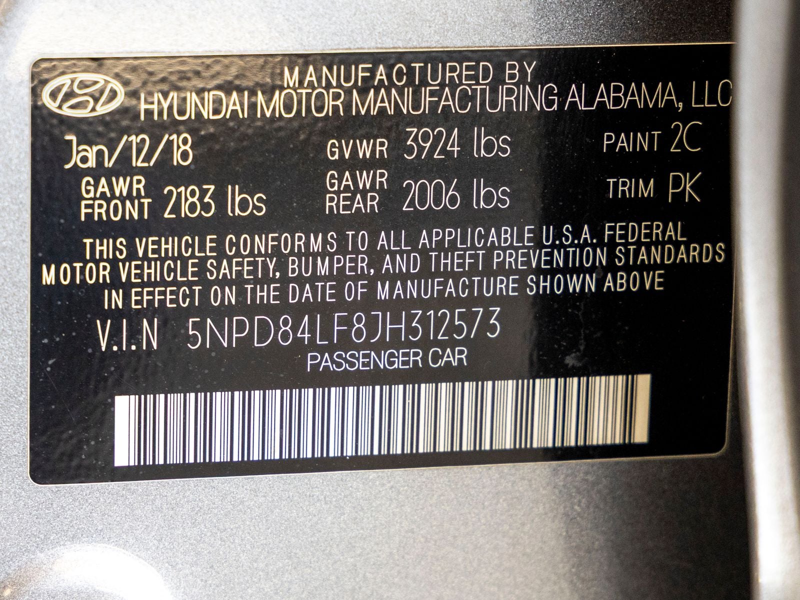 2018 Hyundai ELANTRA Value Edition