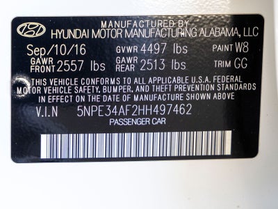 2017 Hyundai SONATA Limited