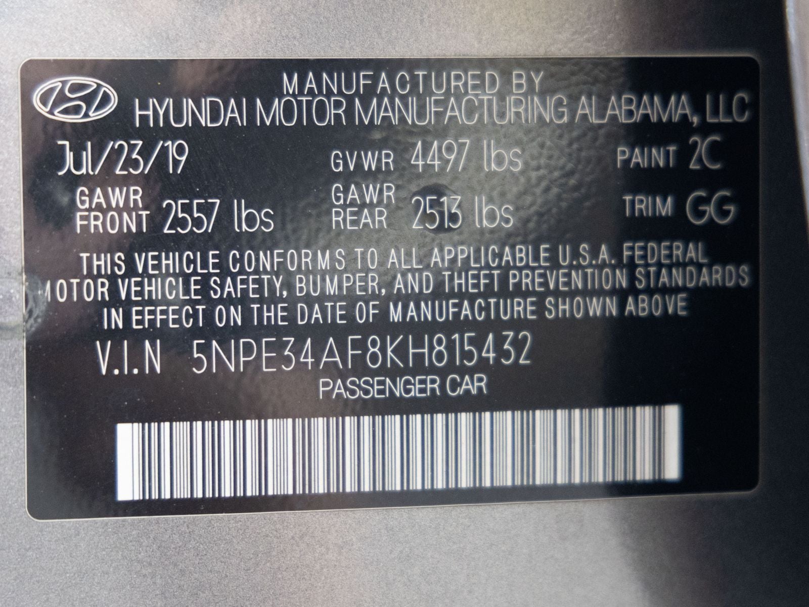 2019 Hyundai SONATA Limited