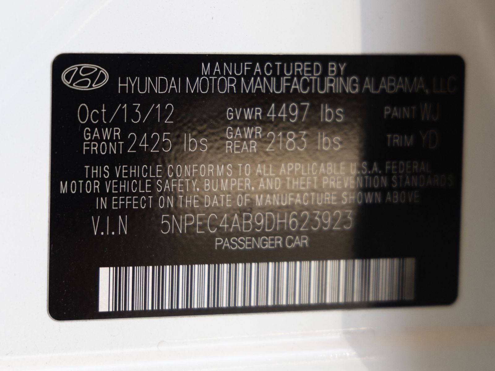 2013 Hyundai SONATA Limited