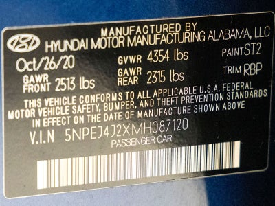 2021 Hyundai SONATA SEL Plus