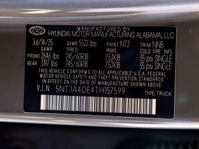 2026 Hyundai SANTA CRUZ SE