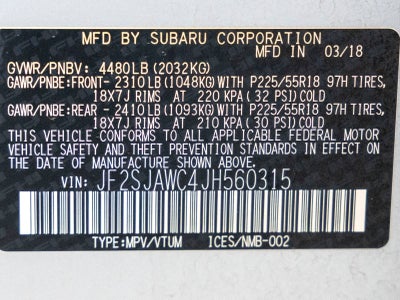 2018 Subaru Forester 2.5i Touring