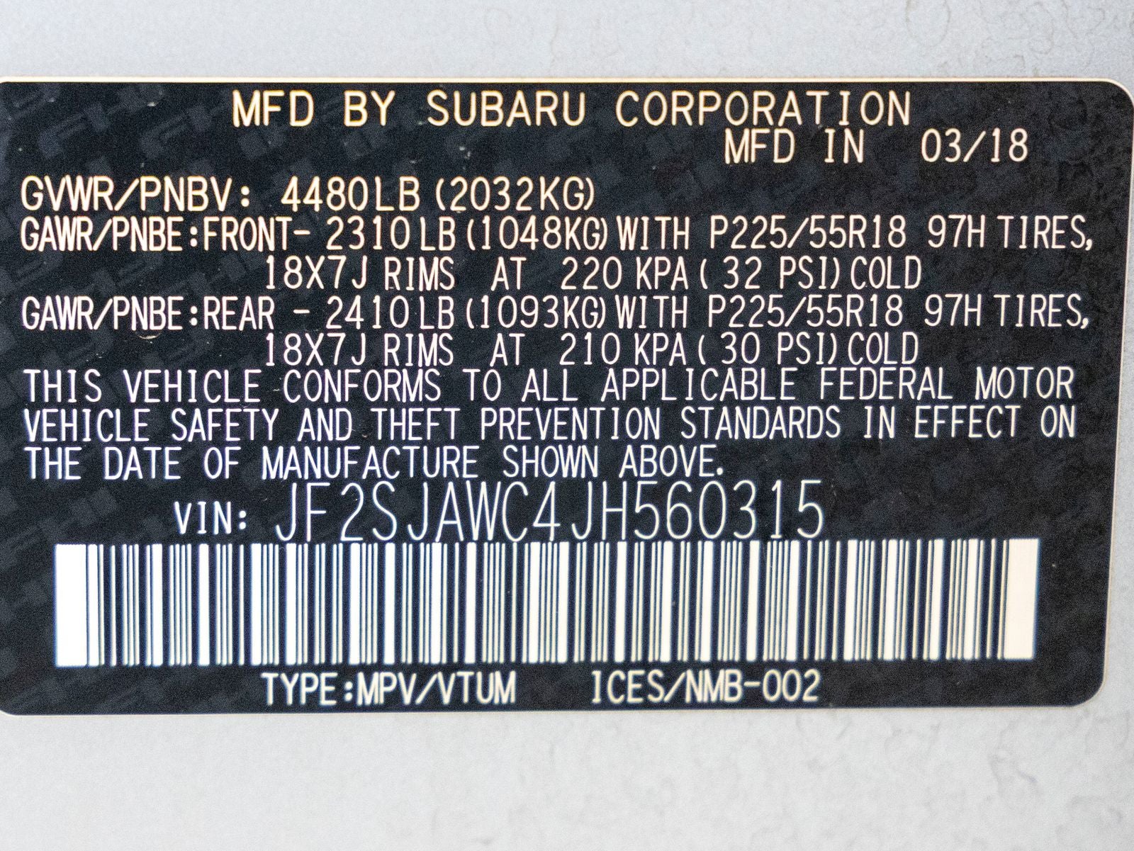 2018 Subaru Forester 2.5i Touring