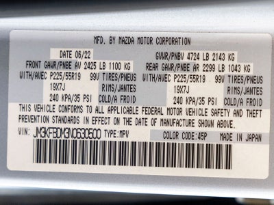 2022 Mazda Mazda CX-5 2.5 S Premium Package