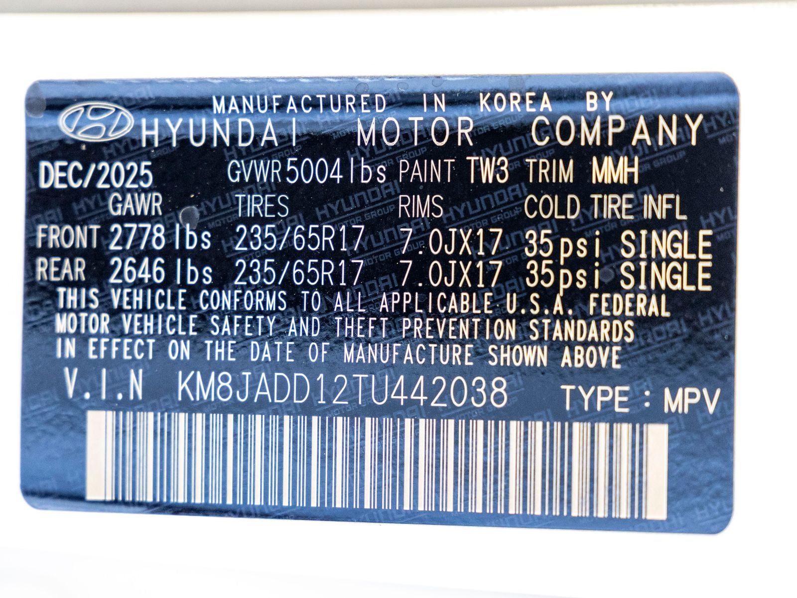 2026 Hyundai TUCSON HYBRID Blue SE