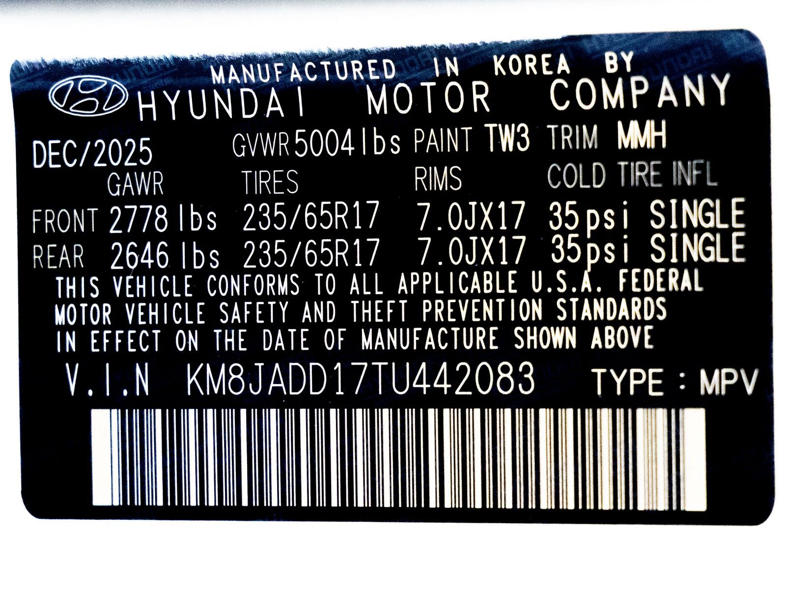 2026 Hyundai TUCSON HYBRID Blue