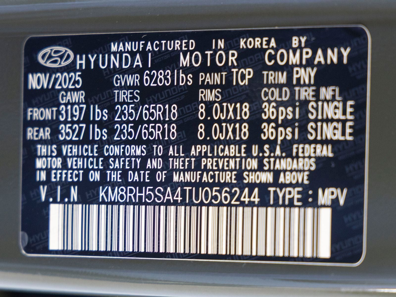 2026 Hyundai PALISADE HYBRID Blue SEL Premium 8 Passenger