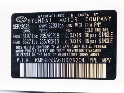 2026 Hyundai PALISADE HYBRID Blue SEL Premium 7 Passenger