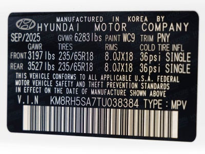 2026 Hyundai PALISADE HYBRID Blue SEL Premium 7 Passenger