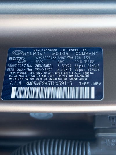 2026 Hyundai PALISADE HYBRID Calligraphy