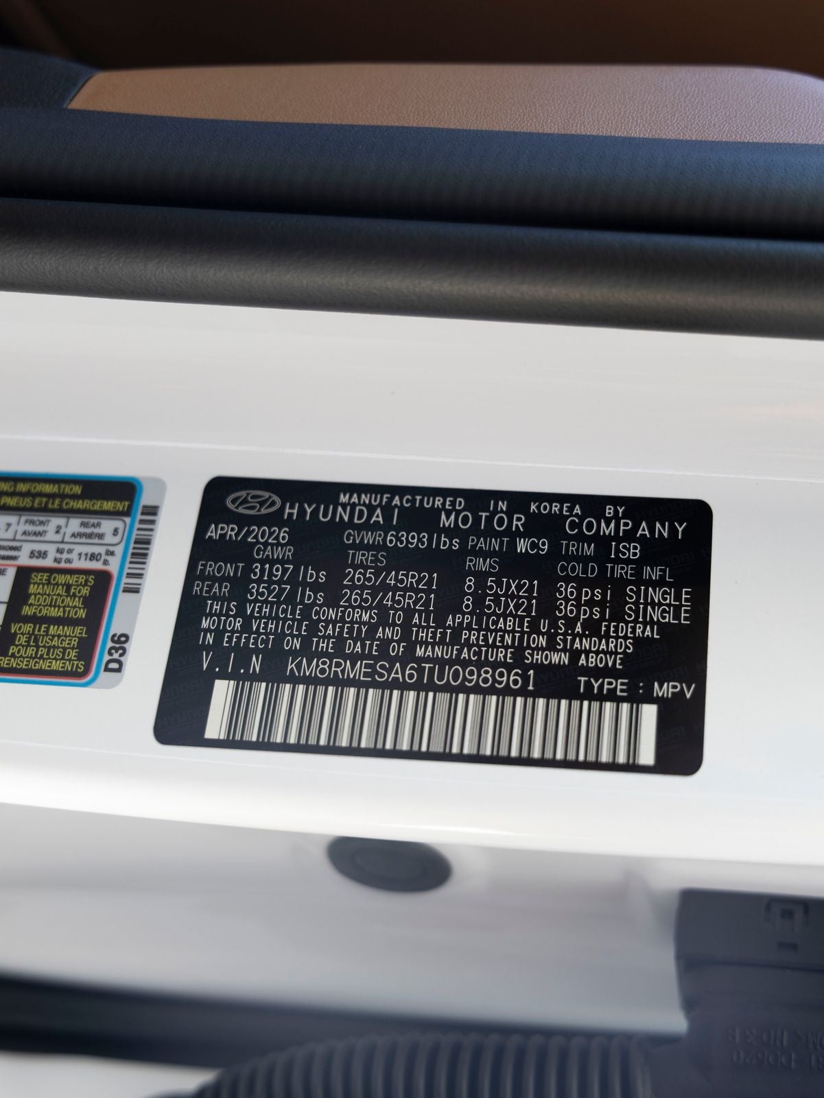 2026 Hyundai PALISADE HYBRID Calligraphy