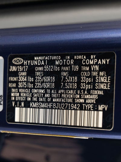 2018 Hyundai SANTA FE SE