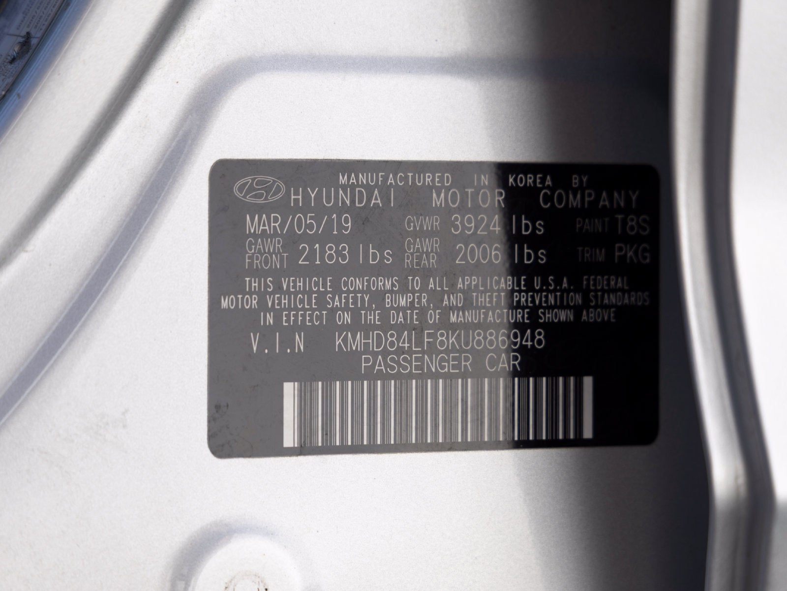 2019 Hyundai ELANTRA SEL