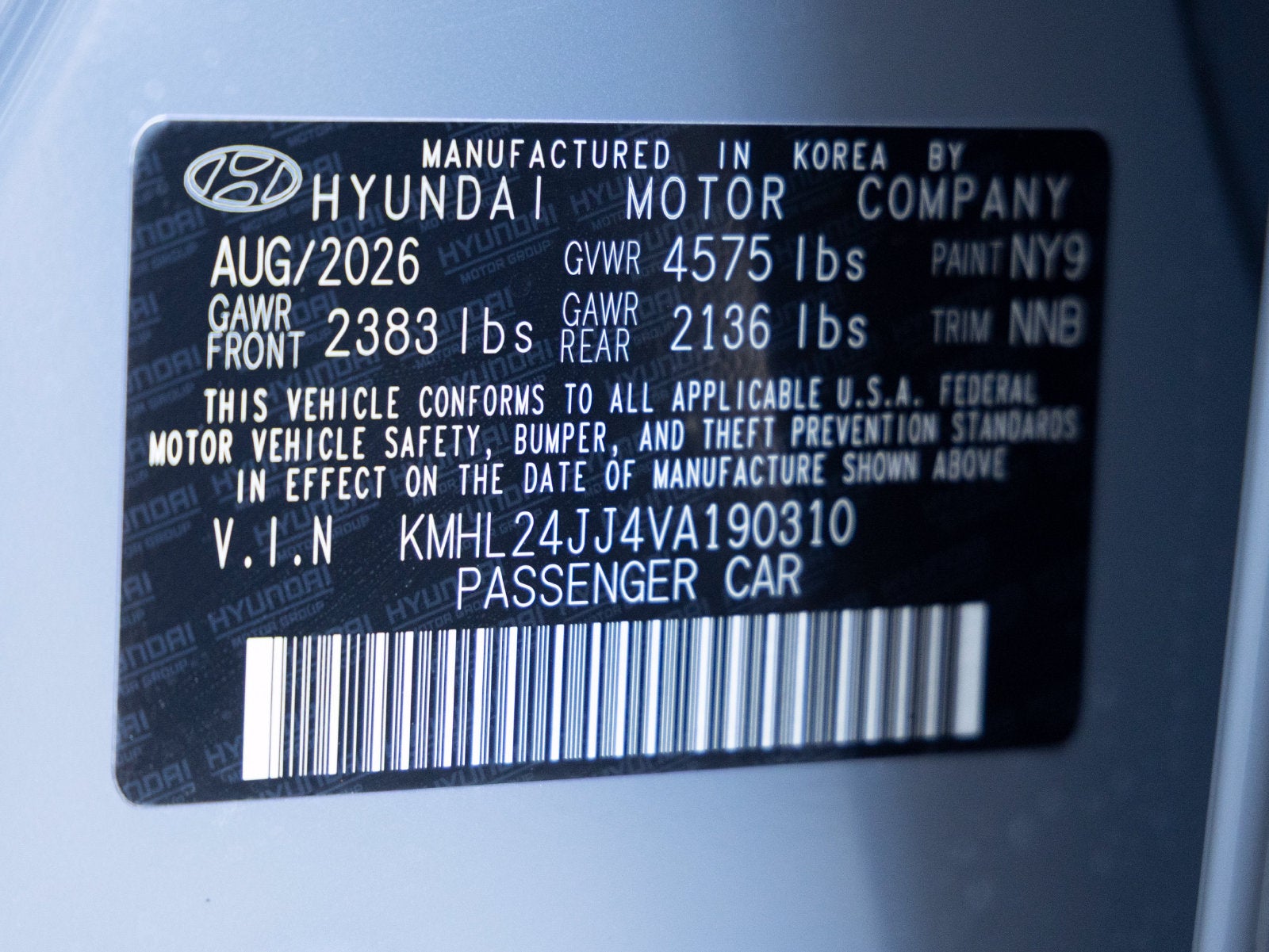 2027 Hyundai SONATA HYBRID Blue