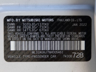 2022 Mitsubishi Mirage Base