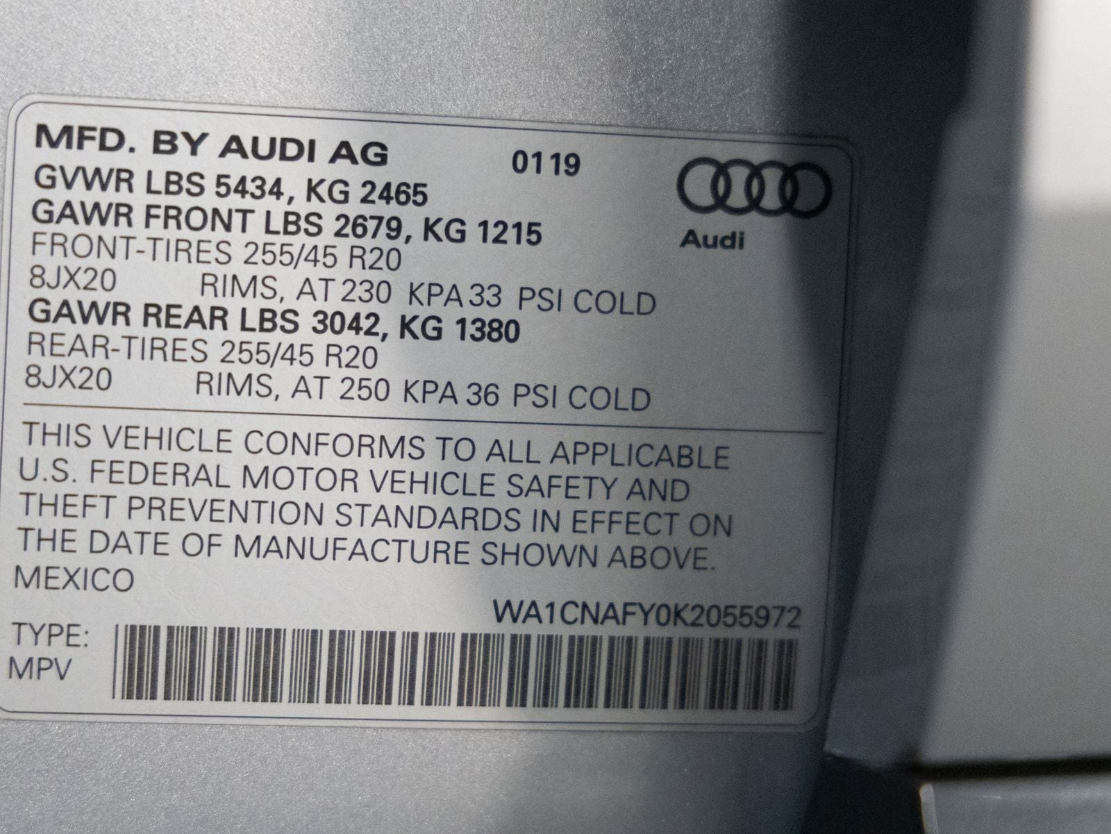 2019 Audi Q5 2.0T Prestige quattro
